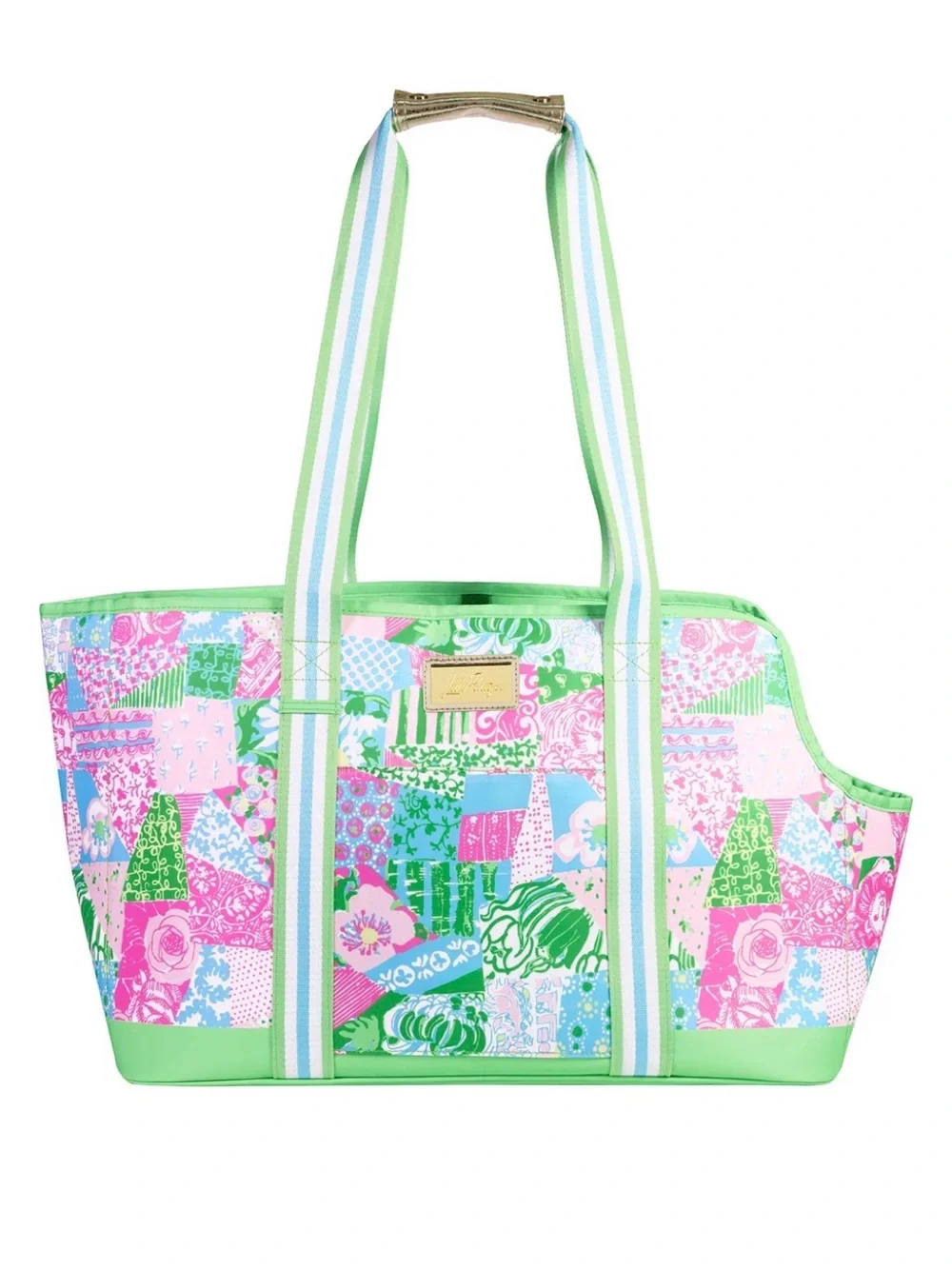 Lilly Pulitzer crazy quilt pet carrier. NWT